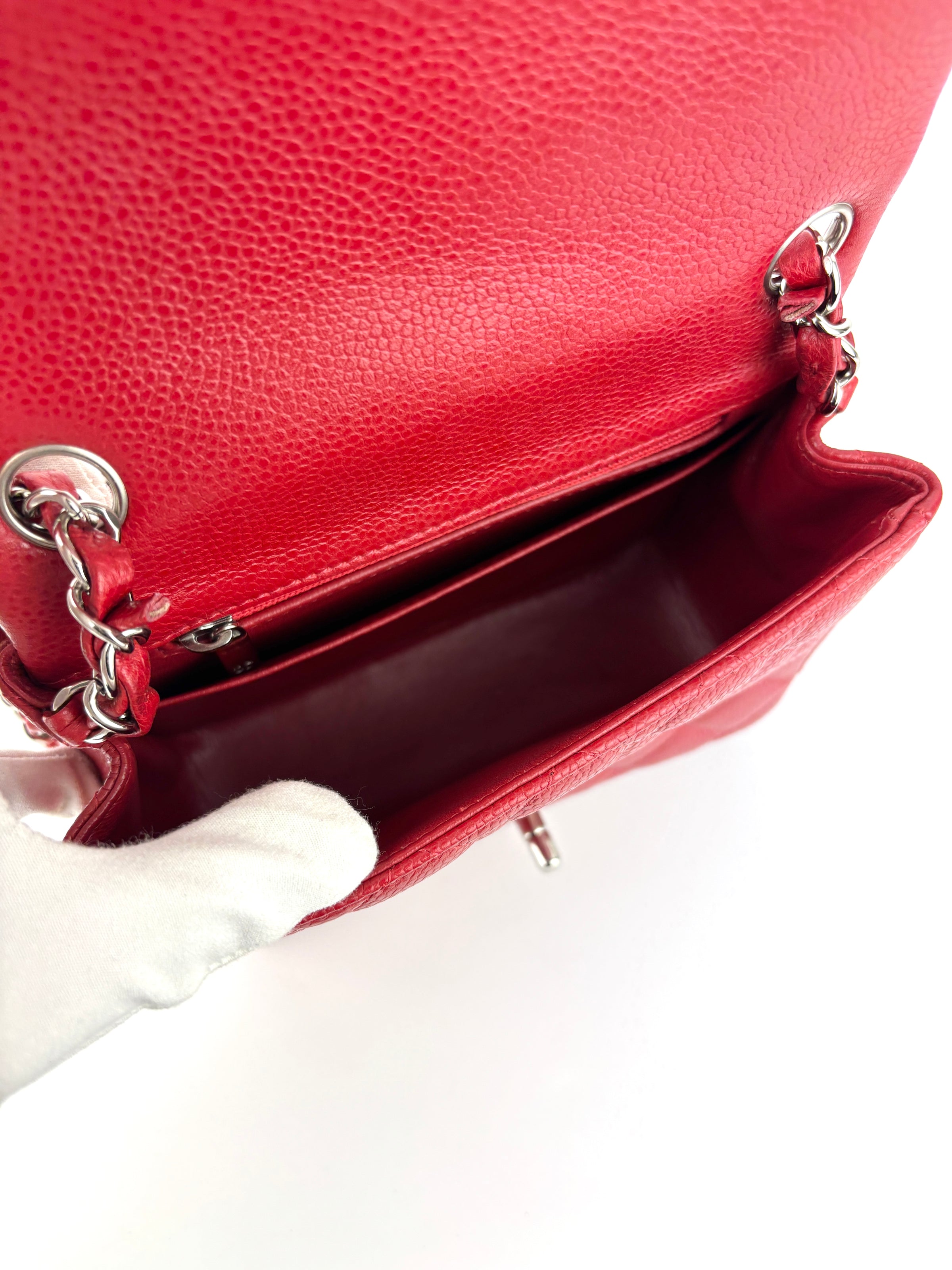 Mini Classic Square Red Caviar SHW