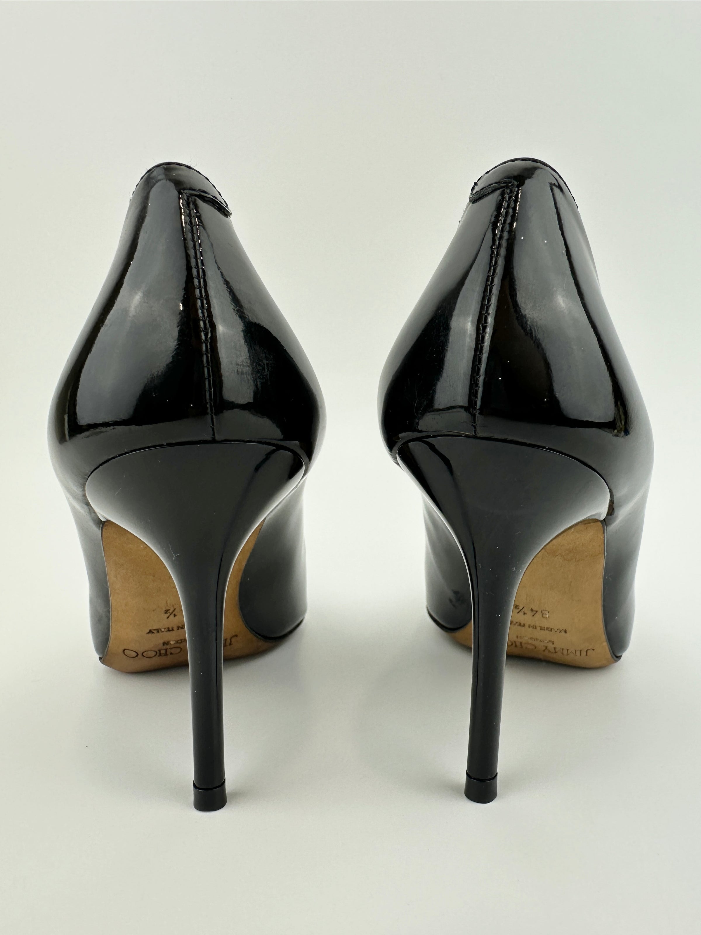 Love 85 Black Patent Leather Heels Size 34.5