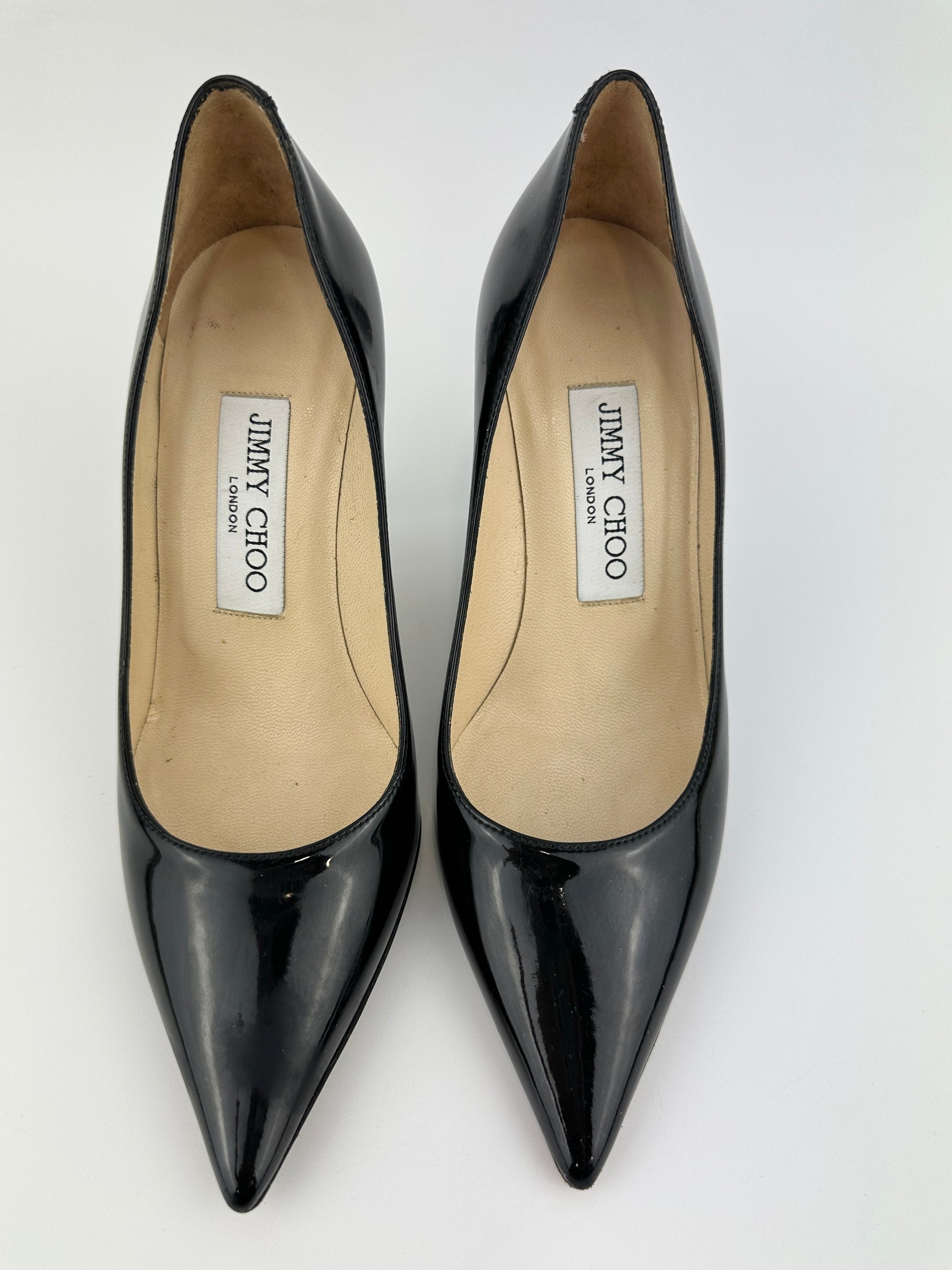 Love 85 Black Patent Leather Heels Size 34.5