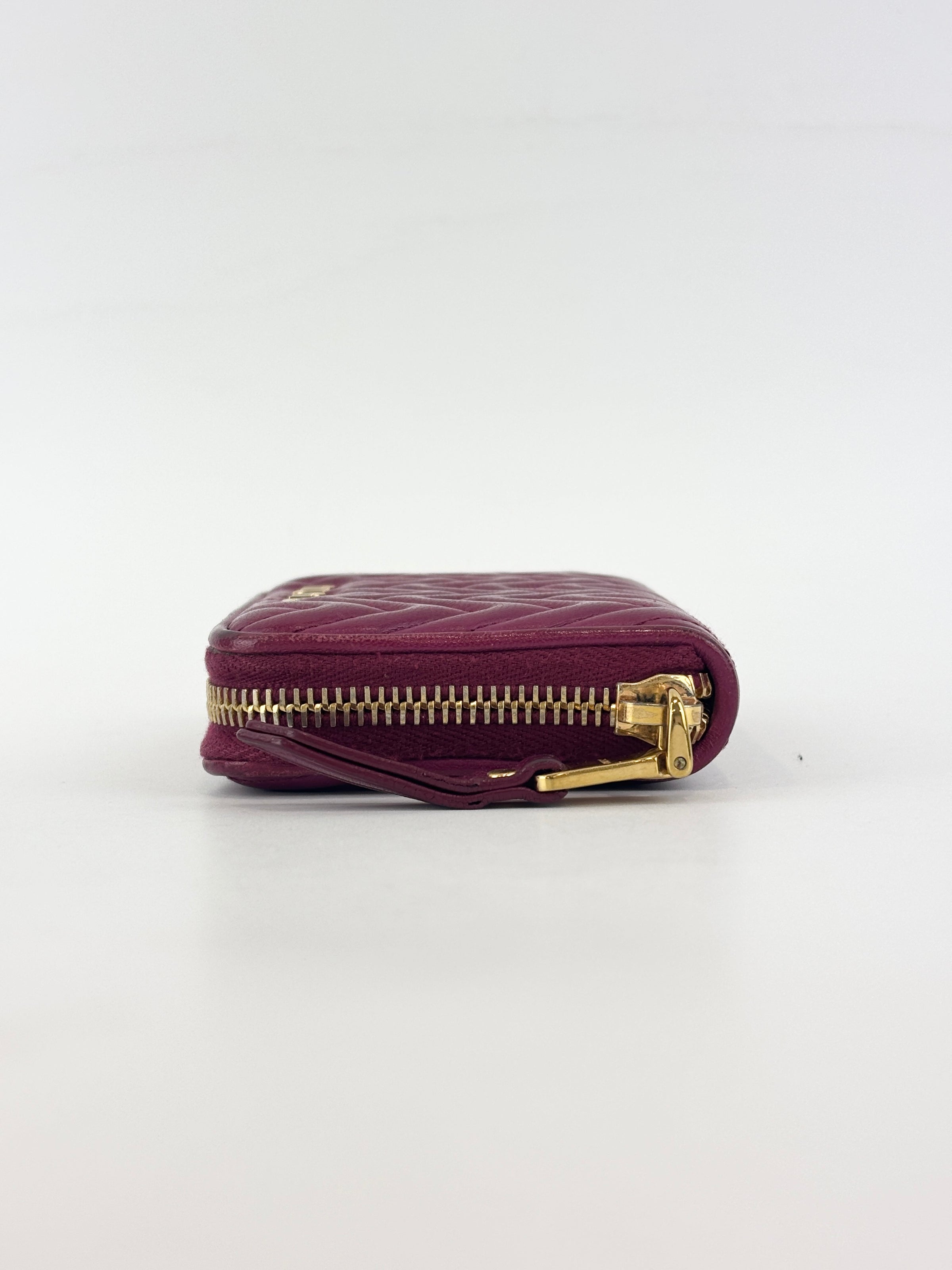 5MM268 Nappa Impunture Dalia Zip Around Compact Wallet