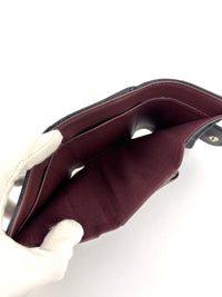 Classic Small Flap Wallet In Black Caviar Leather LGHW