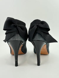 en Blue Pumps with Ribbon Size 23.5cm