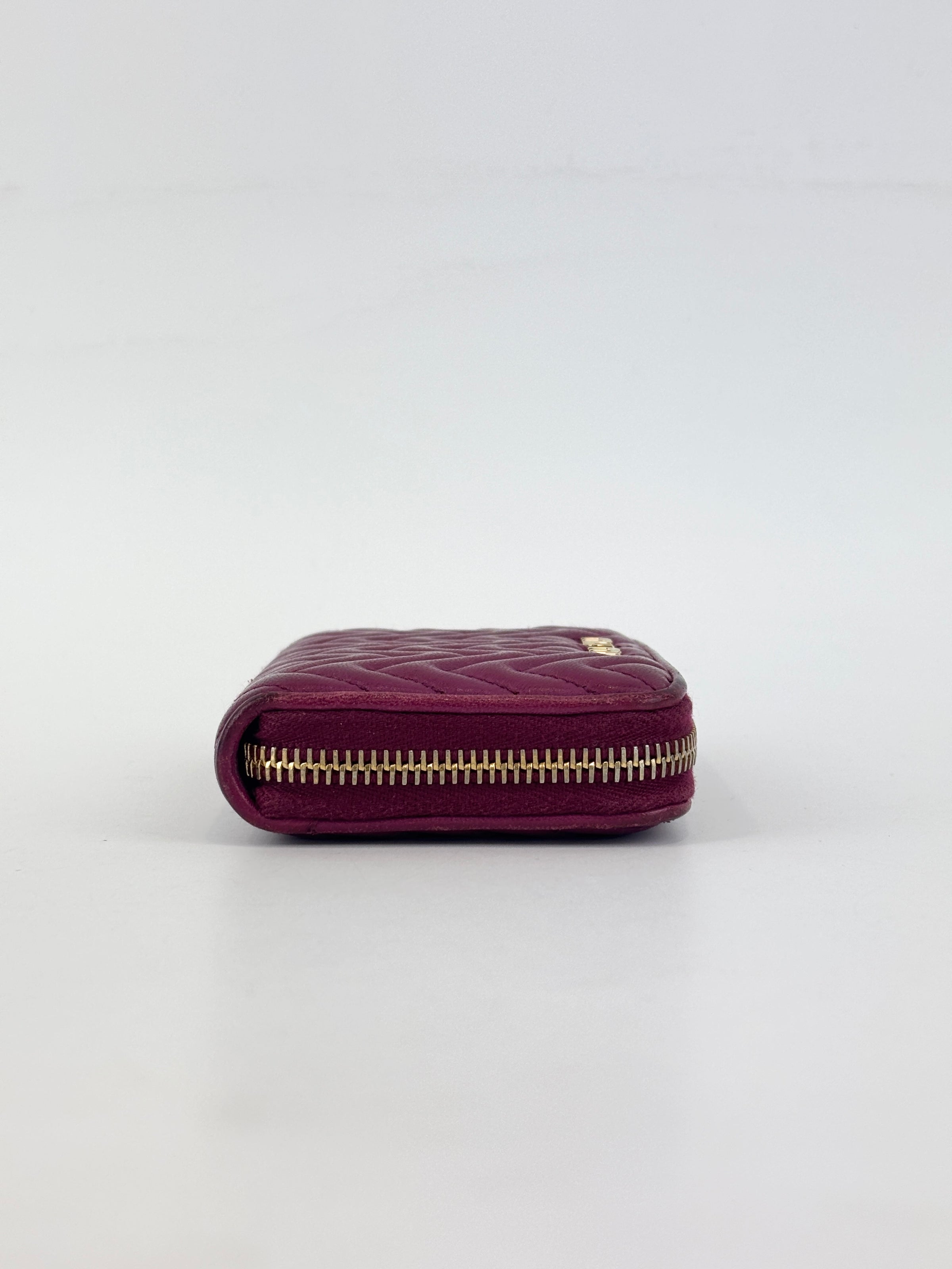5MM268 Nappa Impunture Dalia Zip Around Compact Wallet