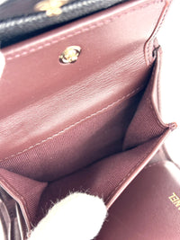 Classic Small Flap Wallet In Black Caviar Leather LGHW