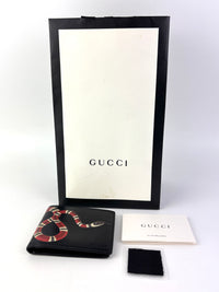 Black Leather Kingsnake Bifold Wallet