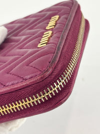 5MM268 Nappa Impunture Dalia Zip Around Compact Wallet