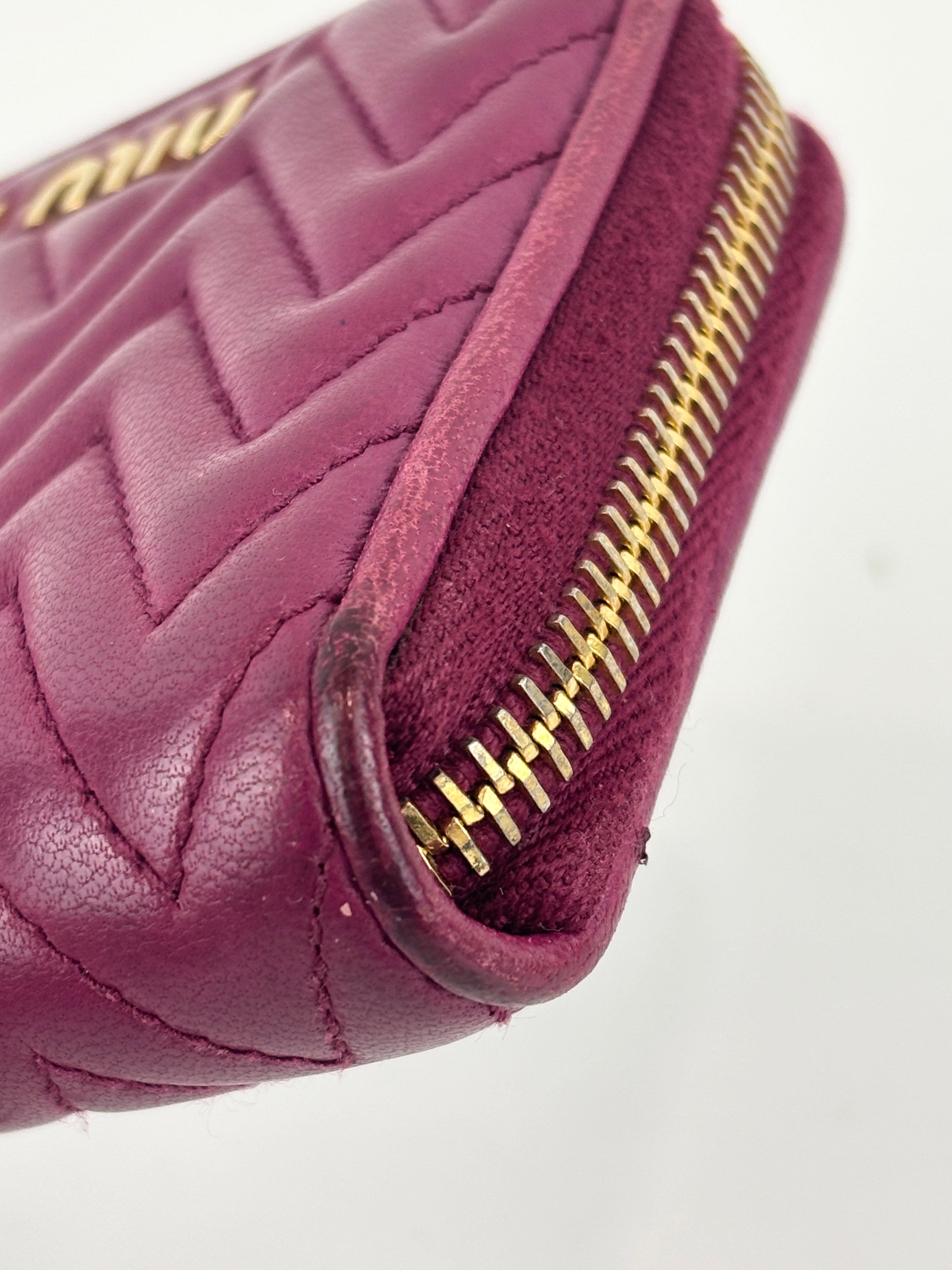 5MM268 Nappa Impunture Dalia Zip Around Compact Wallet
