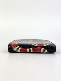 Black Leather Kingsnake Bifold Wallet