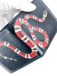Black Leather Kingsnake Bifold Wallet