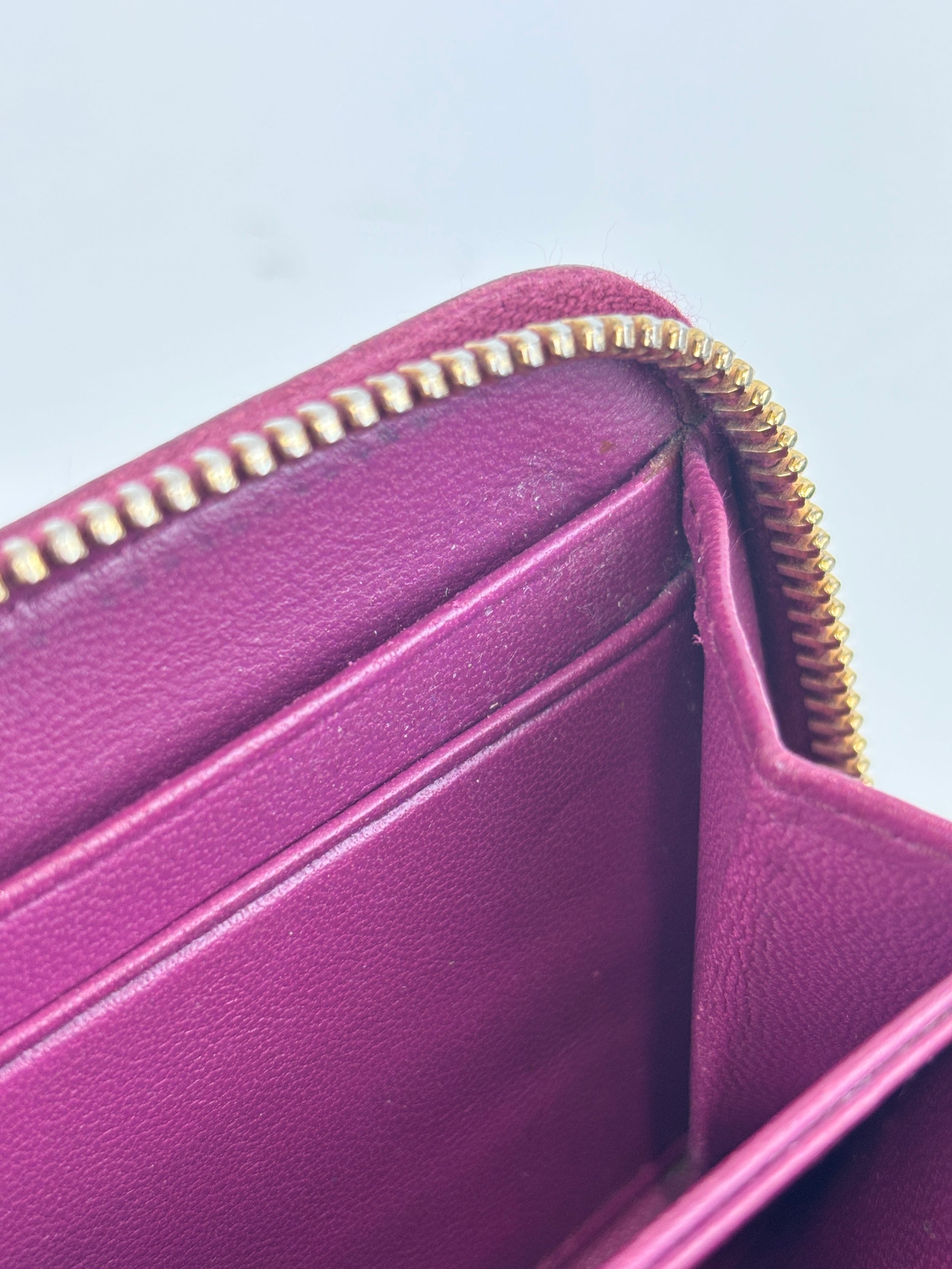 5MM268 Nappa Impunture Dalia Zip Around Compact Wallet