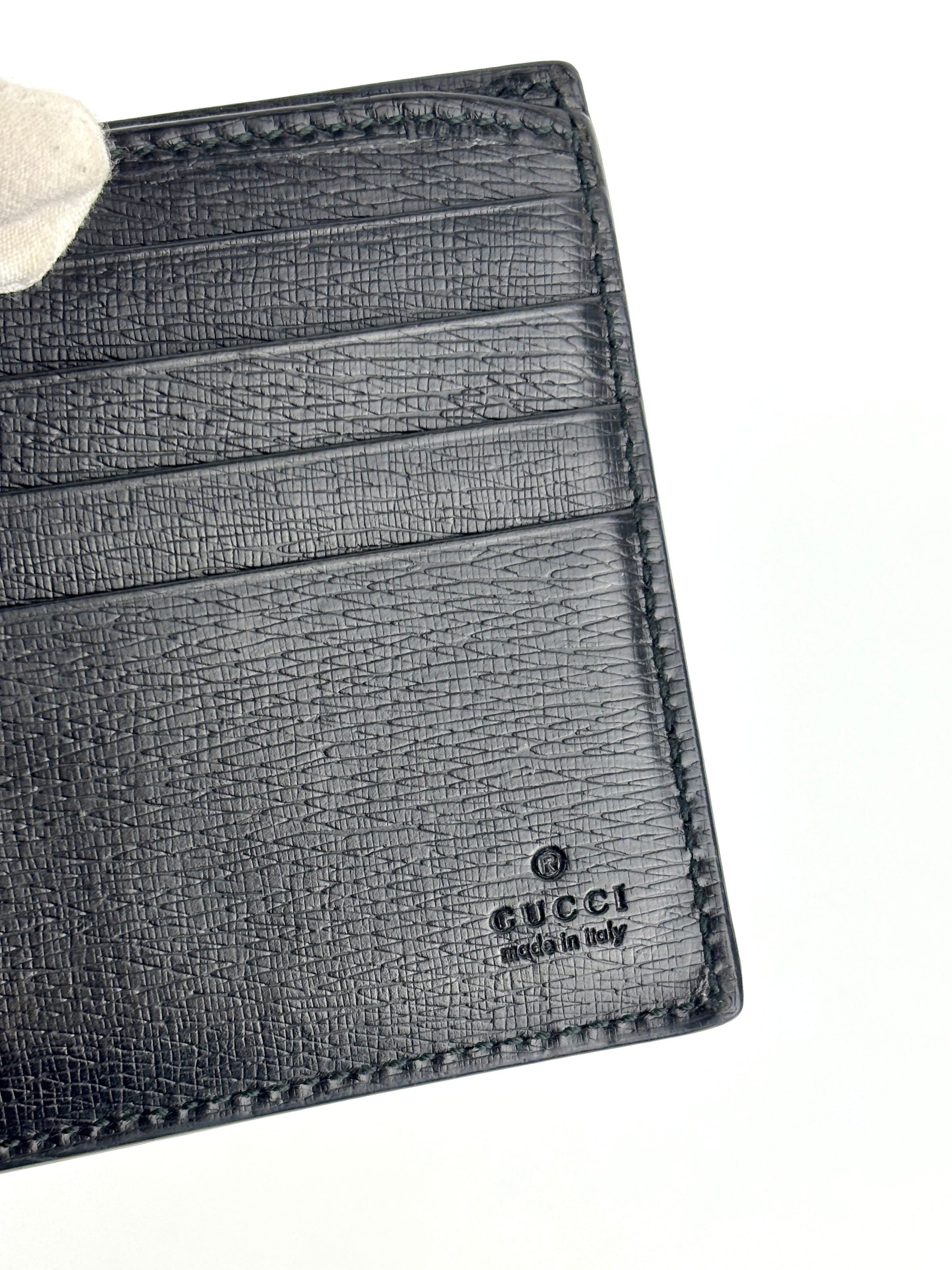 Black Leather Kingsnake Bifold Wallet