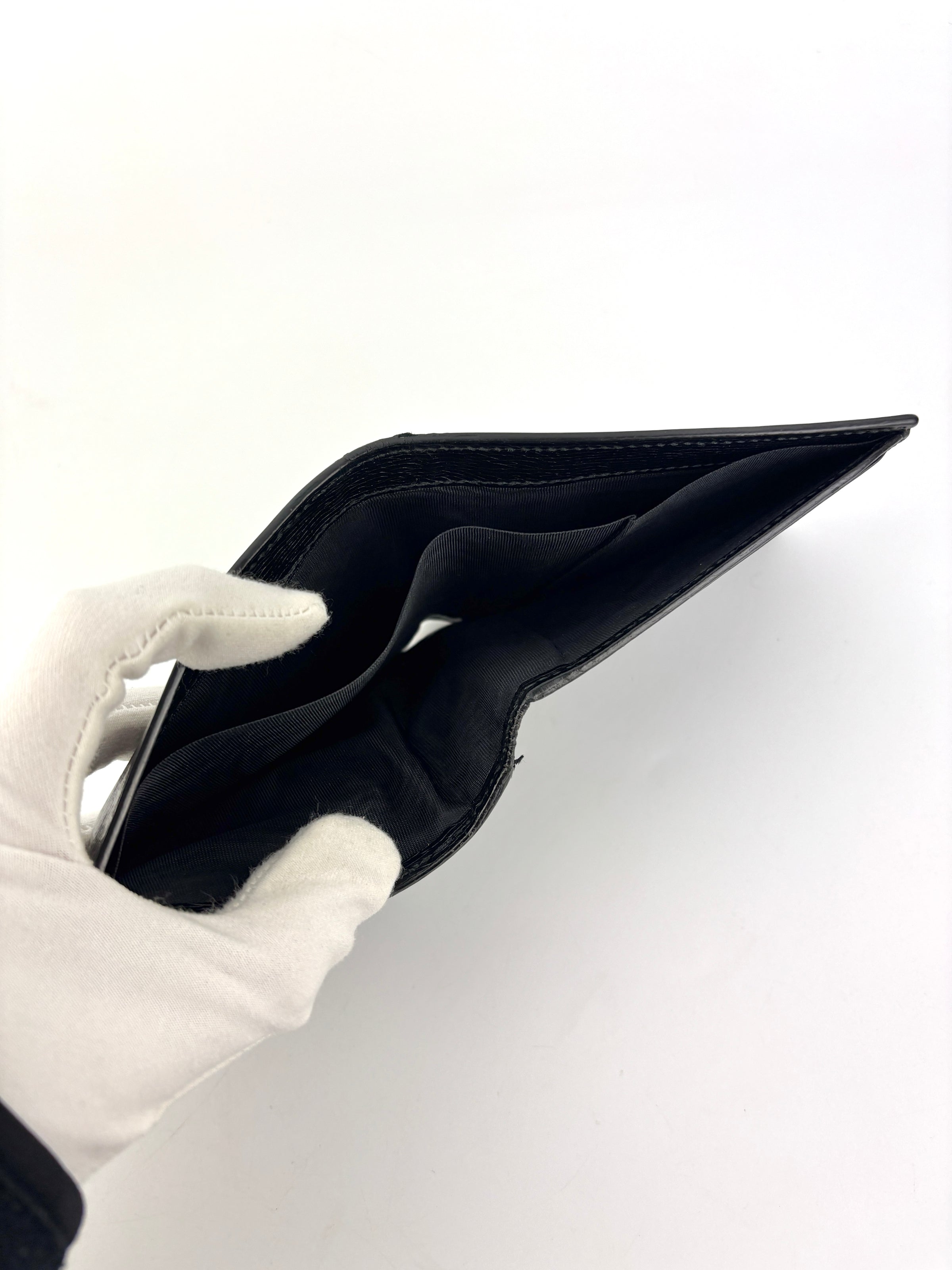 Black Leather Kingsnake Bifold Wallet