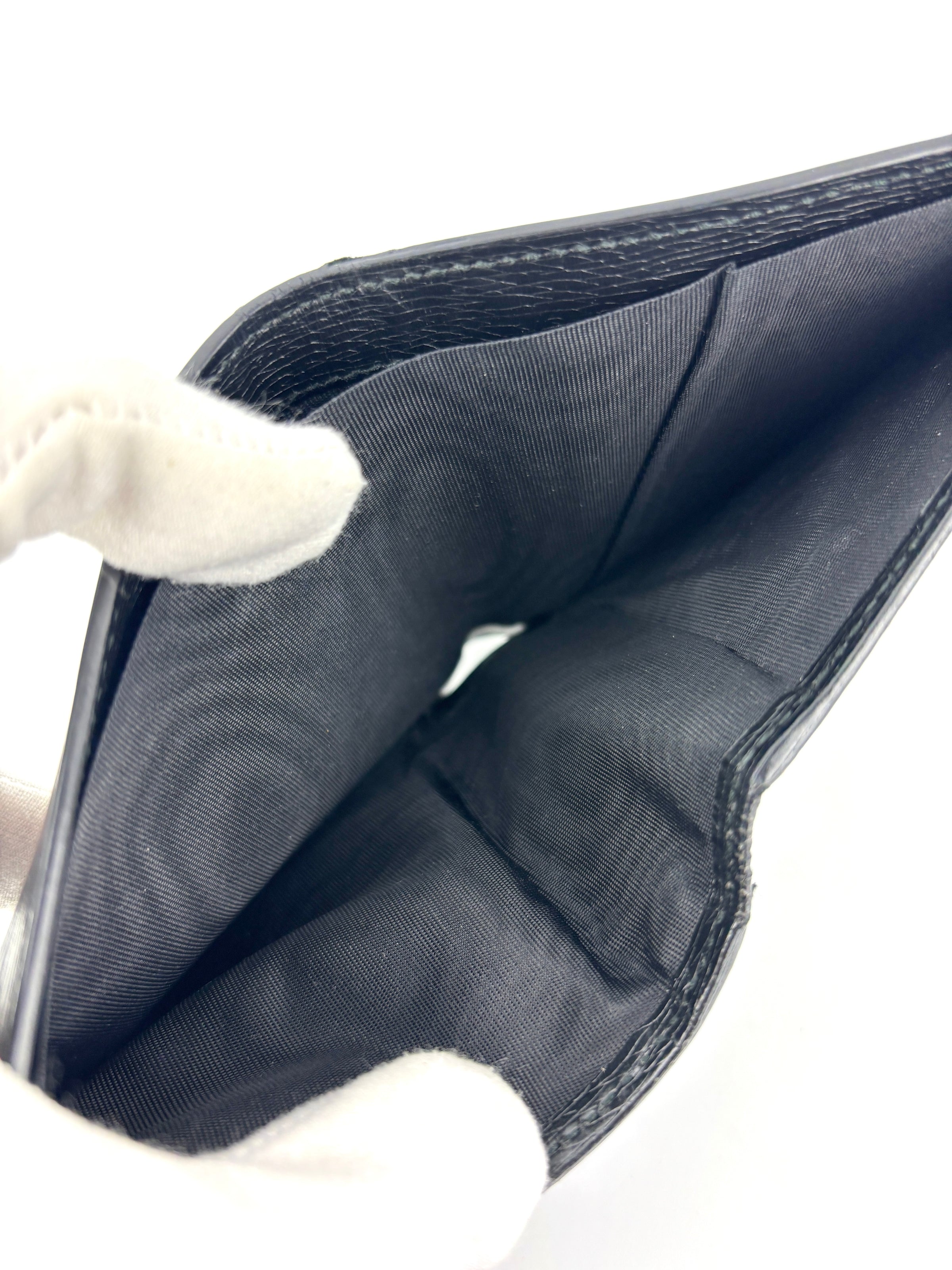 Black Leather Kingsnake Bifold Wallet