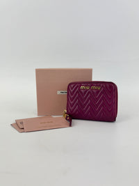 5MM268 Nappa Impunture Dalia Zip Around Compact Wallet