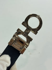 Reversible Gancini Belt White / Black 90cm