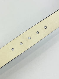 Reversible Gancini Belt White / Black 90cm