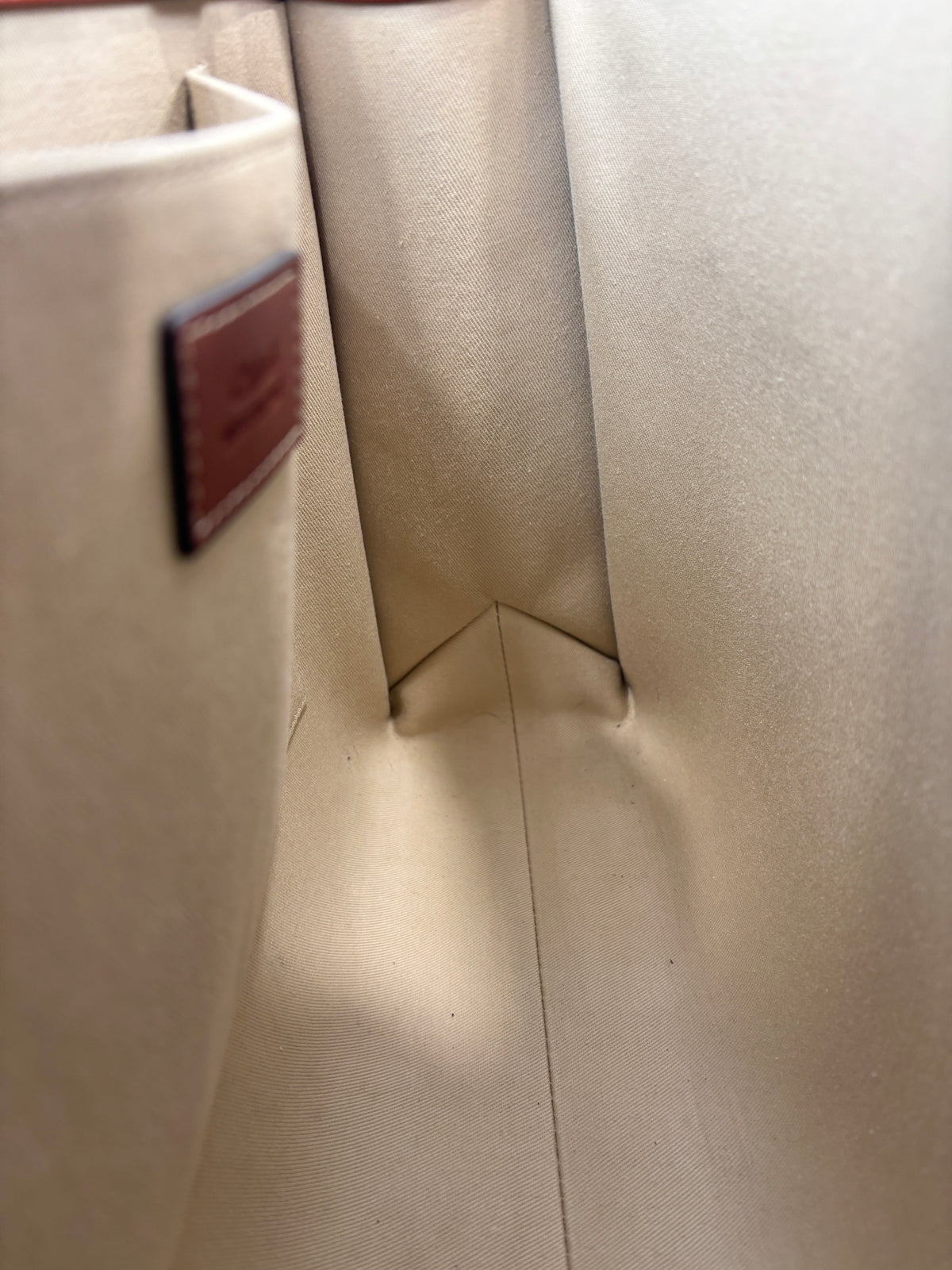 Calfskin Medium Woody Ribbon Tote in Sepia Brown