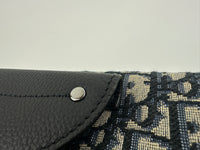 Saddle Messenger Dior Oblique Jacquard with Black Grained Calfskin Bag