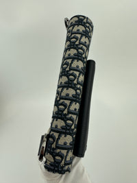 Saddle Messenger Dior Oblique Jacquard with Black Grained Calfskin Bag