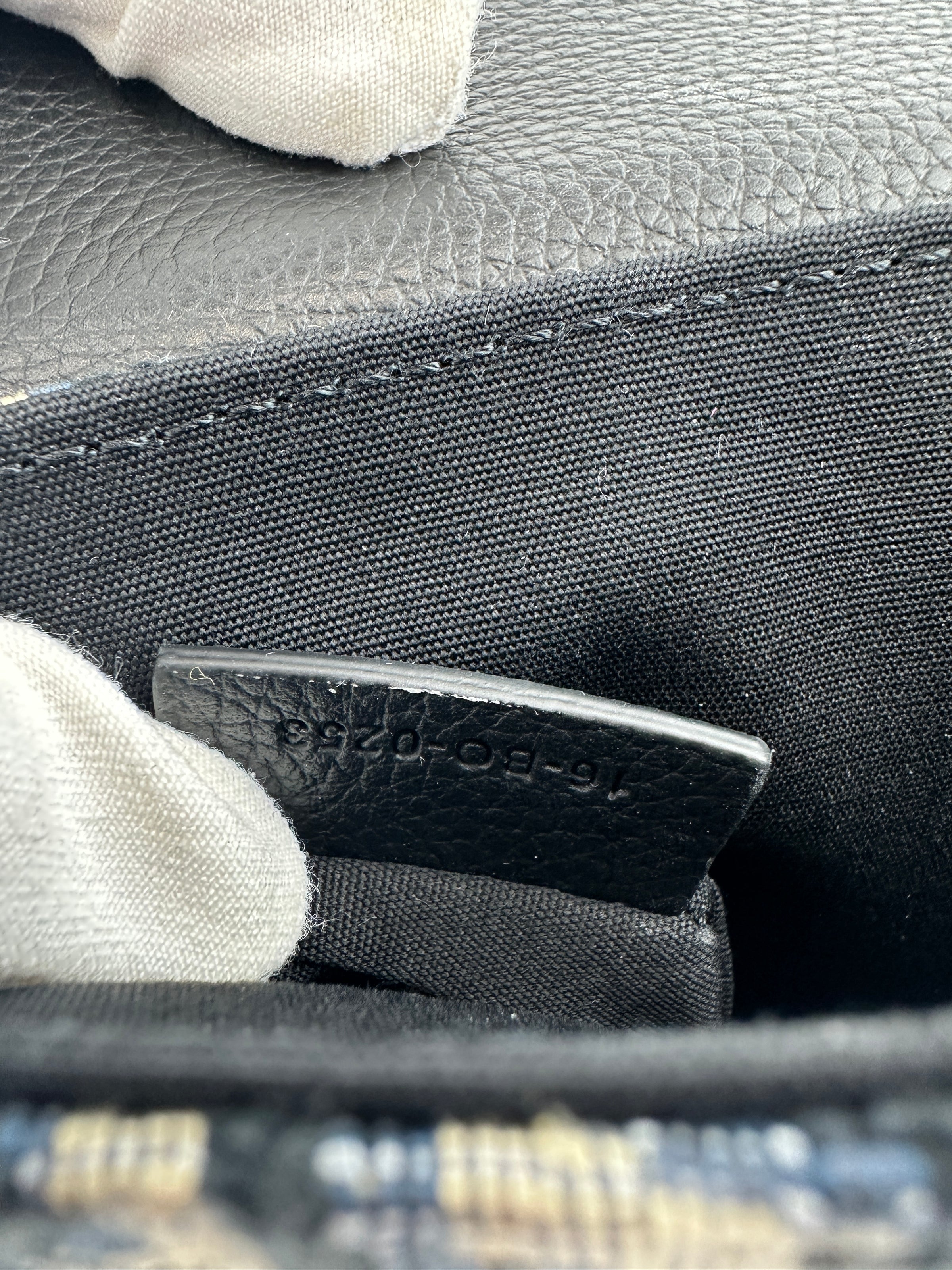 Saddle Messenger Dior Oblique Jacquard with Black Grained Calfskin Bag