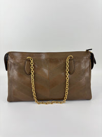 Panthea Shoulder Bag in Chevron Nappa Leather Tundra