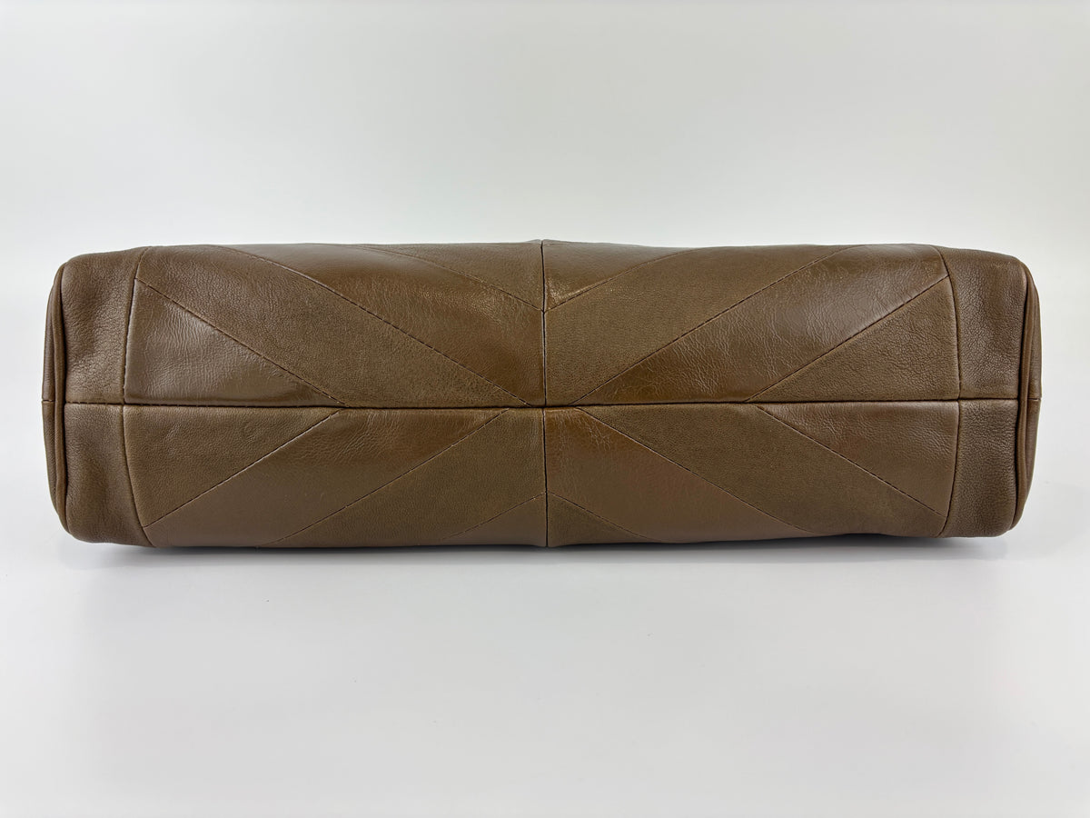Panthea Shoulder Bag in Chevron Nappa Leather Tundra