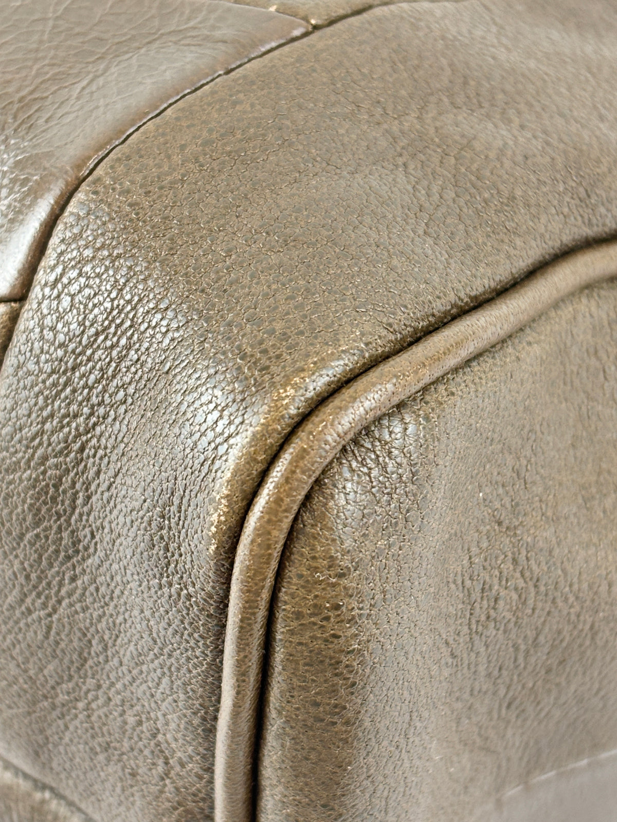 Panthea Shoulder Bag in Chevron Nappa Leather Tundra