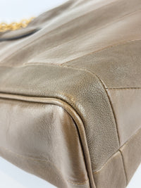 Panthea Shoulder Bag in Chevron Nappa Leather Tundra