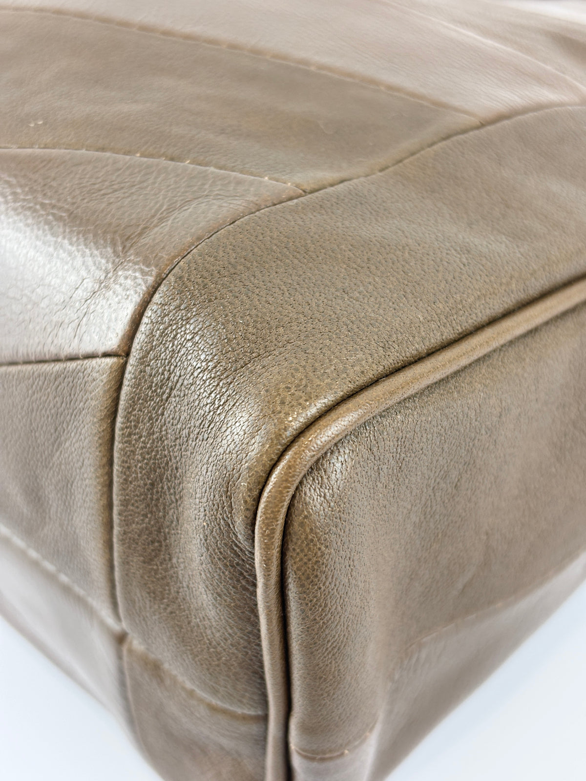 Panthea Shoulder Bag in Chevron Nappa Leather Tundra