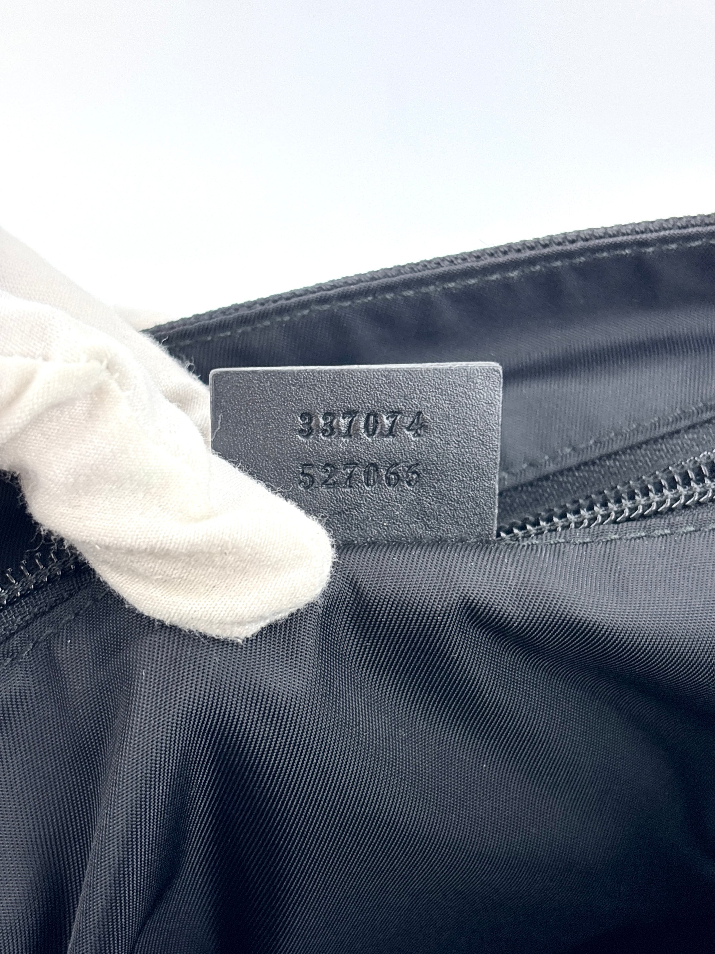 337074 Techno Large Web Nylon Canvas Messenger Bag Black
