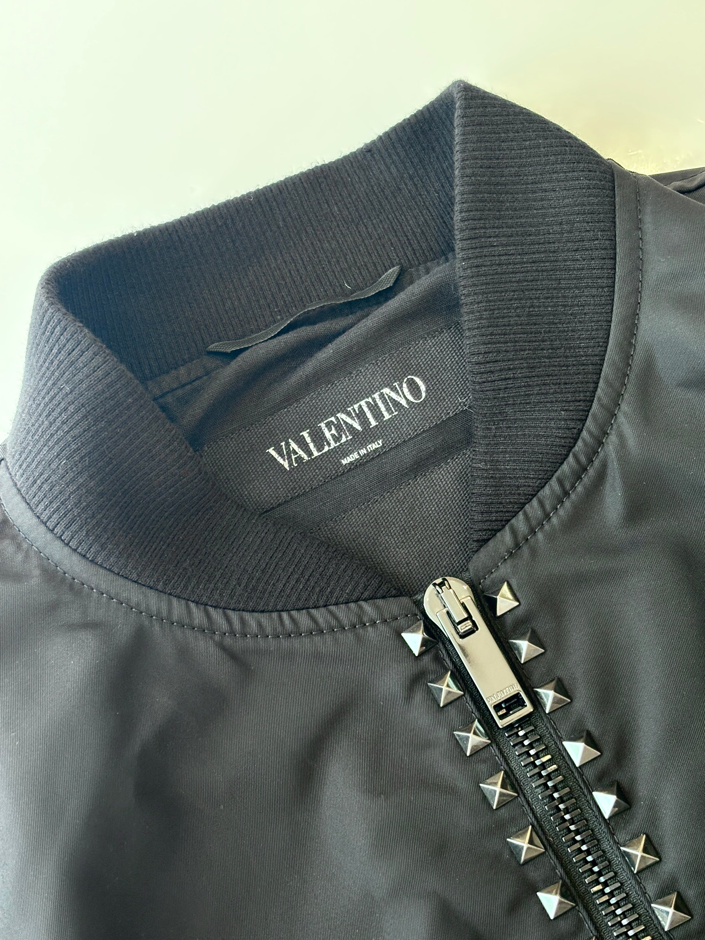 Stud-Detailed Zip-Up Bomber Jacket IT 46