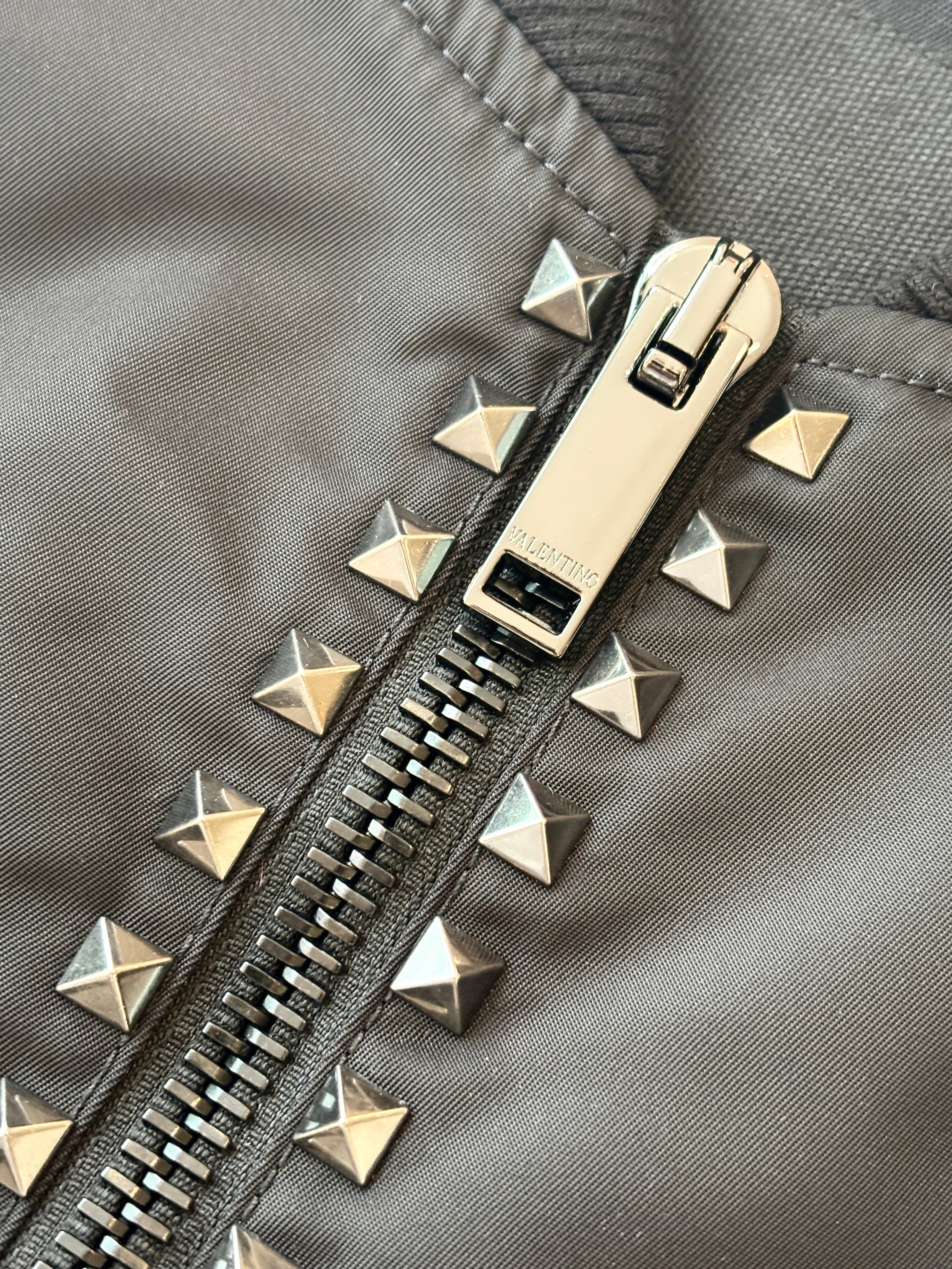 Stud-Detailed Zip-Up Bomber Jacket IT 46