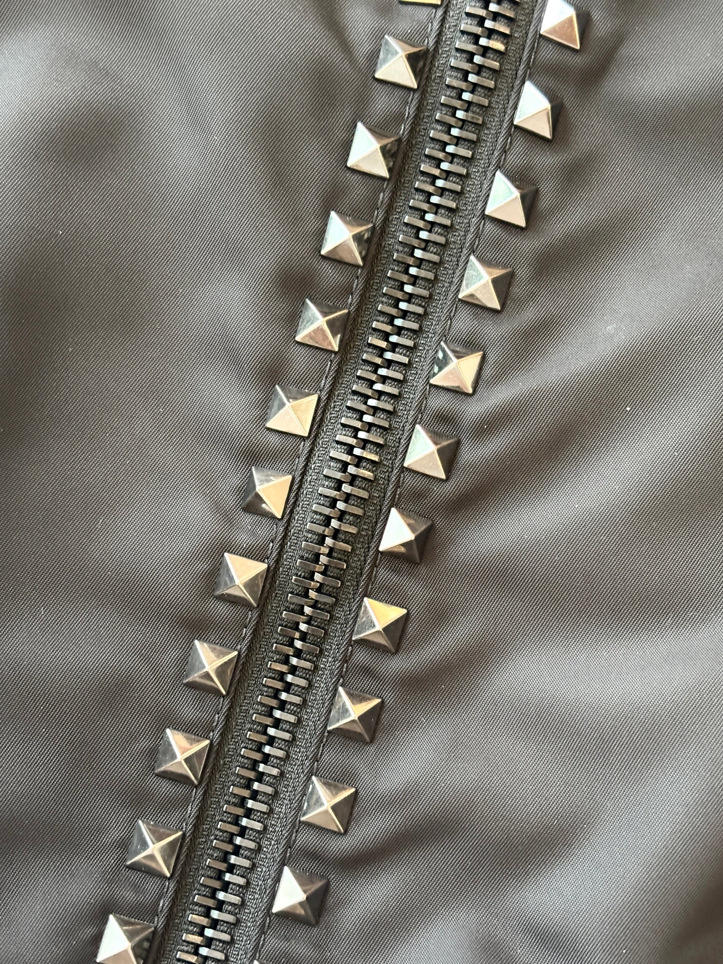 Stud-Detailed Zip-Up Bomber Jacket IT 46