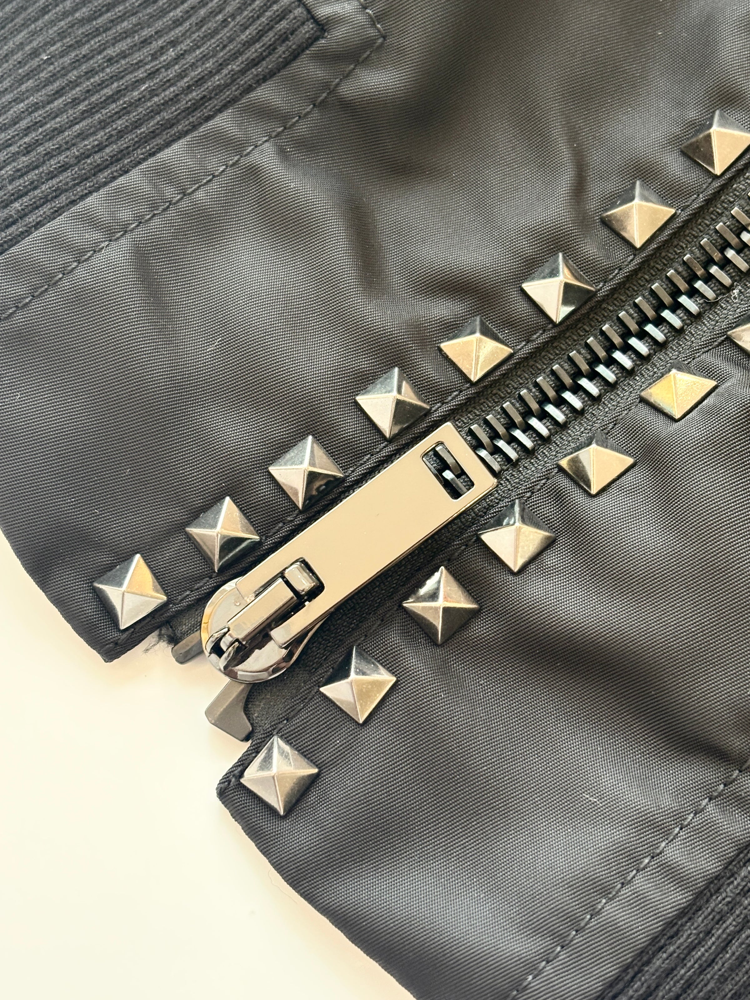 Stud-Detailed Zip-Up Bomber Jacket IT 46