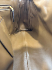 Panthea Shoulder Bag in Chevron Nappa Leather Tundra