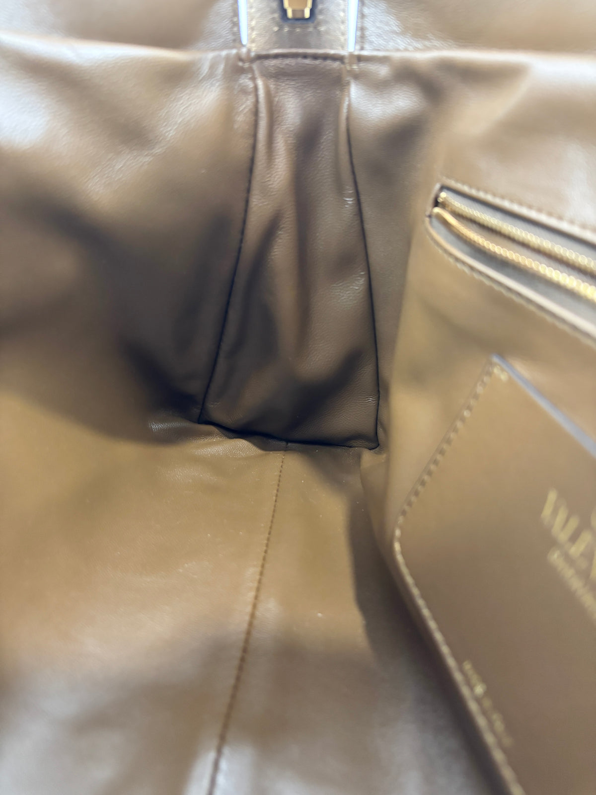 Panthea Shoulder Bag in Chevron Nappa Leather Tundra