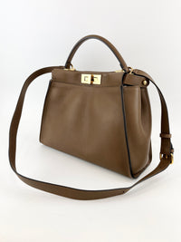 Medium Peekaboo Tobacco Print Interior Brown