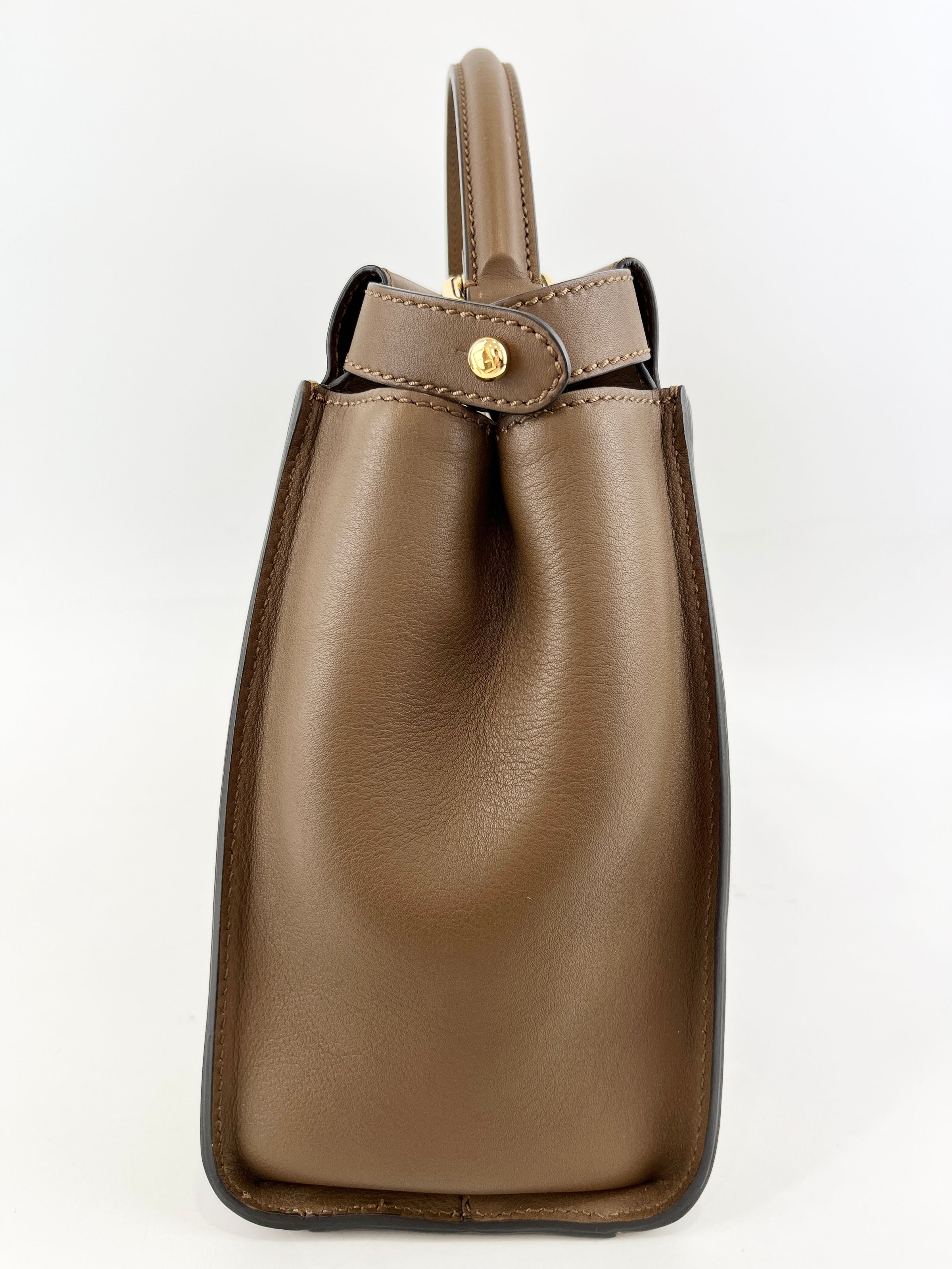 Medium Peekaboo Tobacco Print Interior Brown