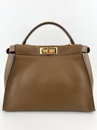 Medium Peekaboo Tobacco Print Interior Brown