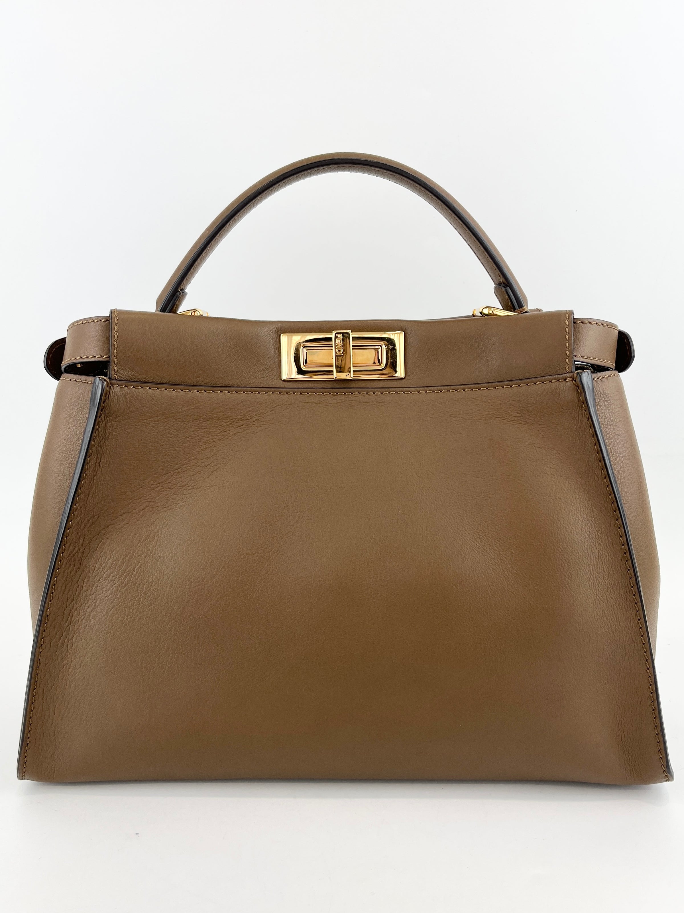 Medium Peekaboo Tobacco Print Interior Brown