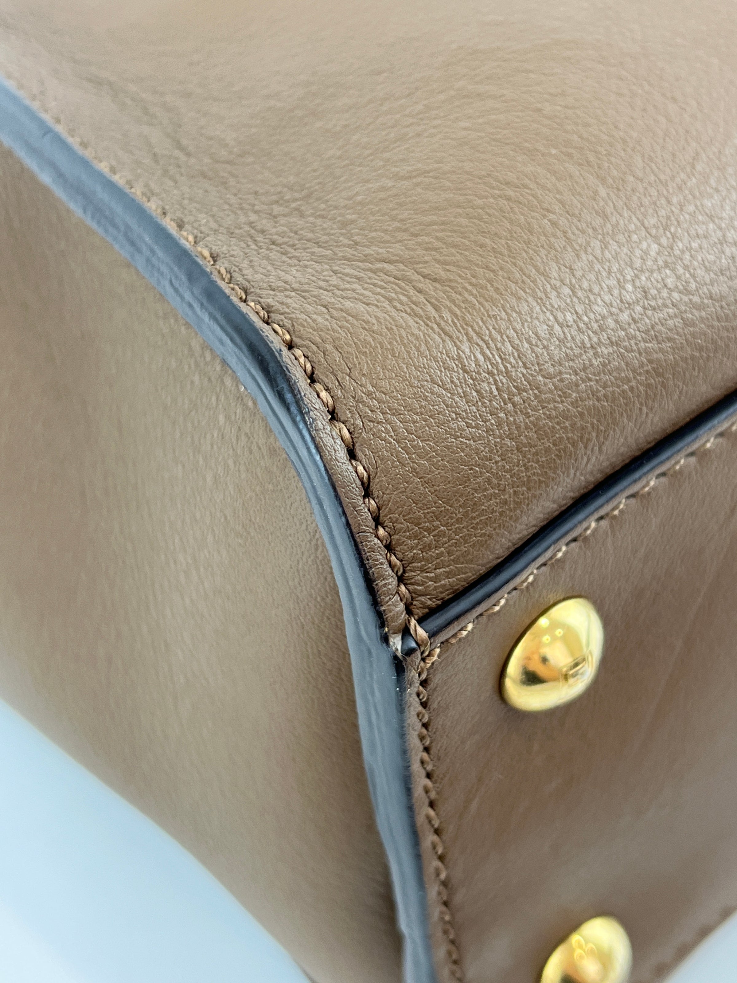 Medium Peekaboo Tobacco Print Interior Brown