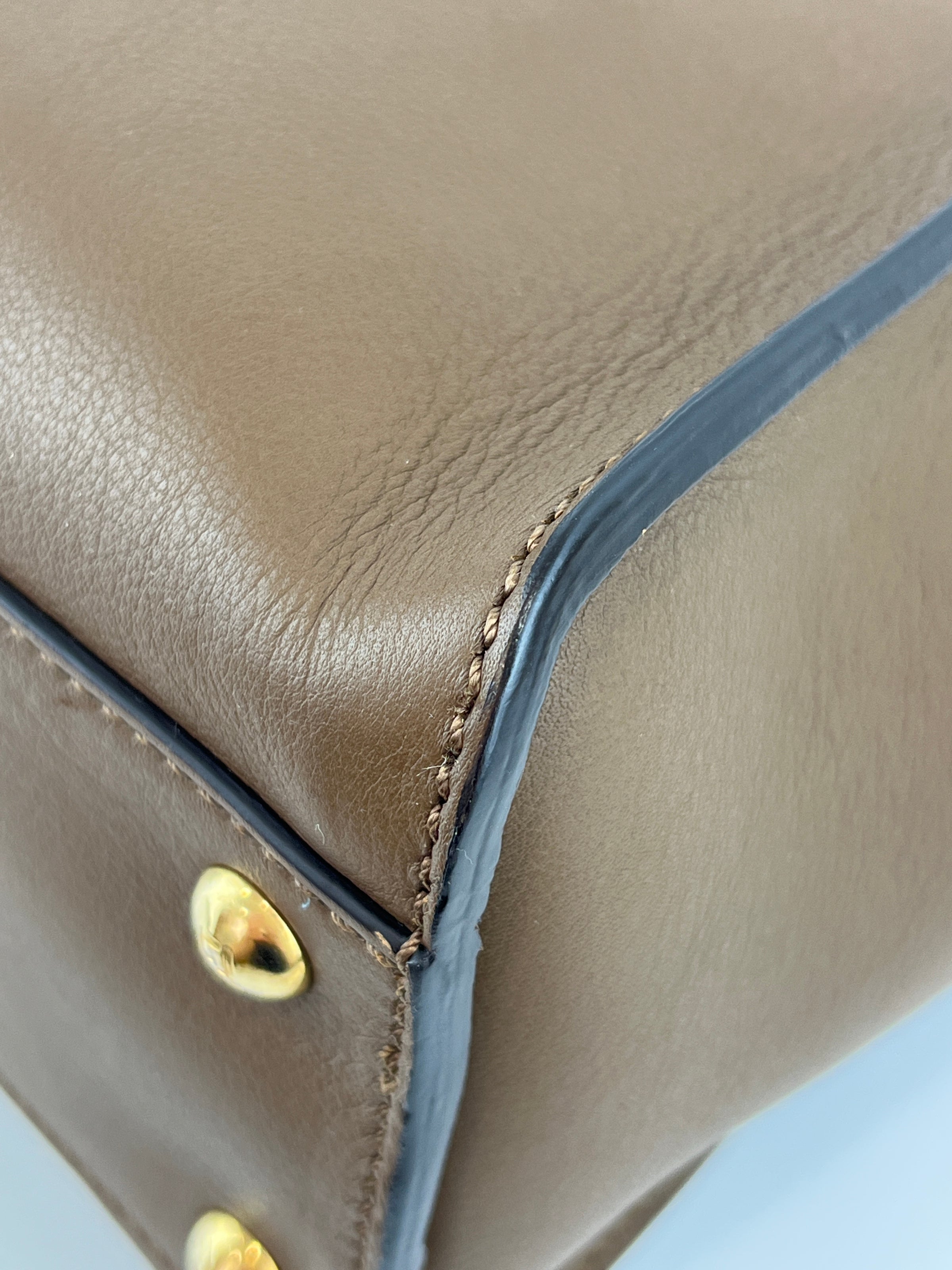 Medium Peekaboo Tobacco Print Interior Brown