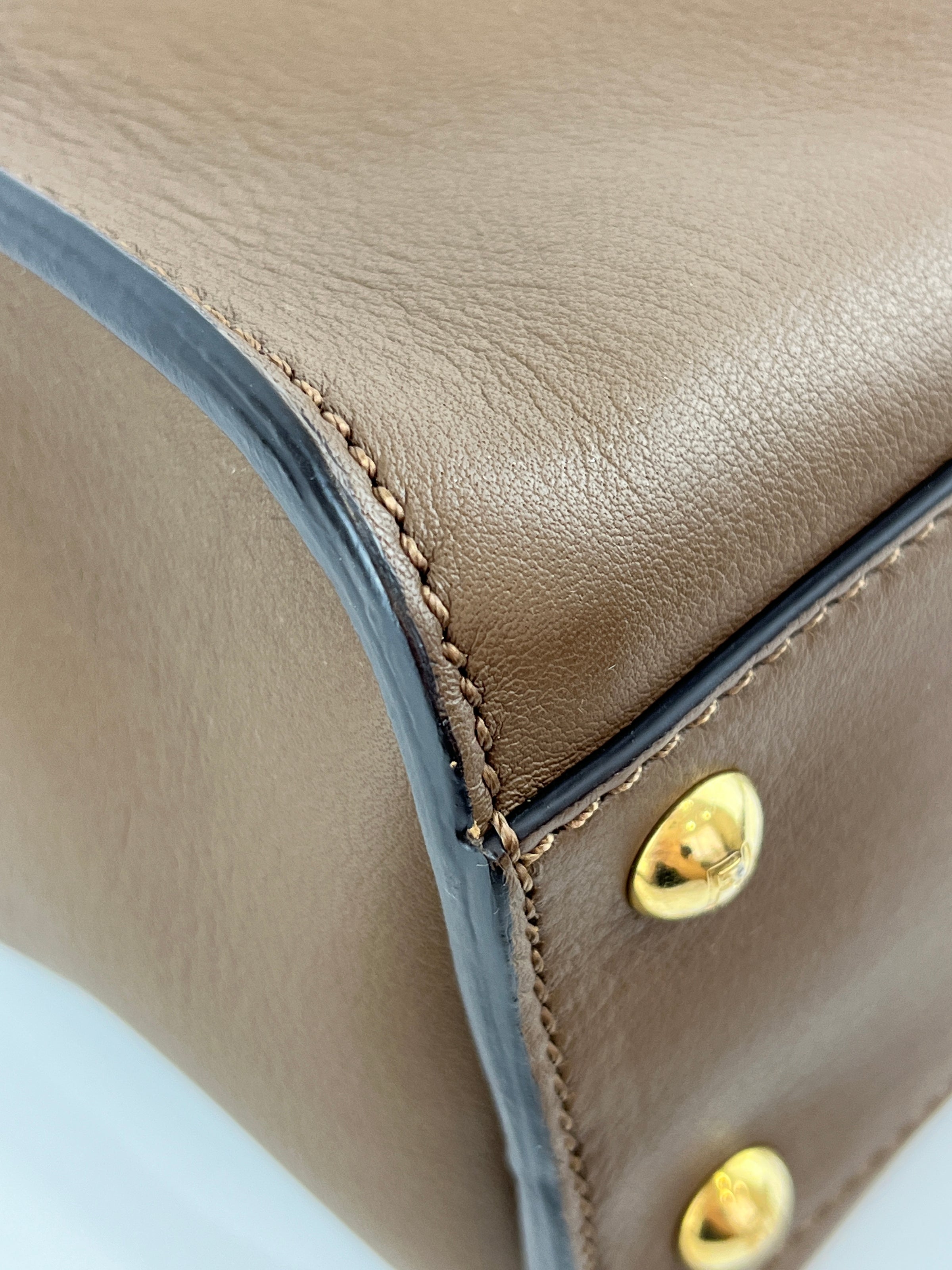 Medium Peekaboo Tobacco Print Interior Brown