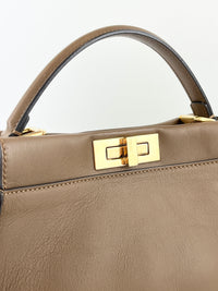 Medium Peekaboo Tobacco Print Interior Brown