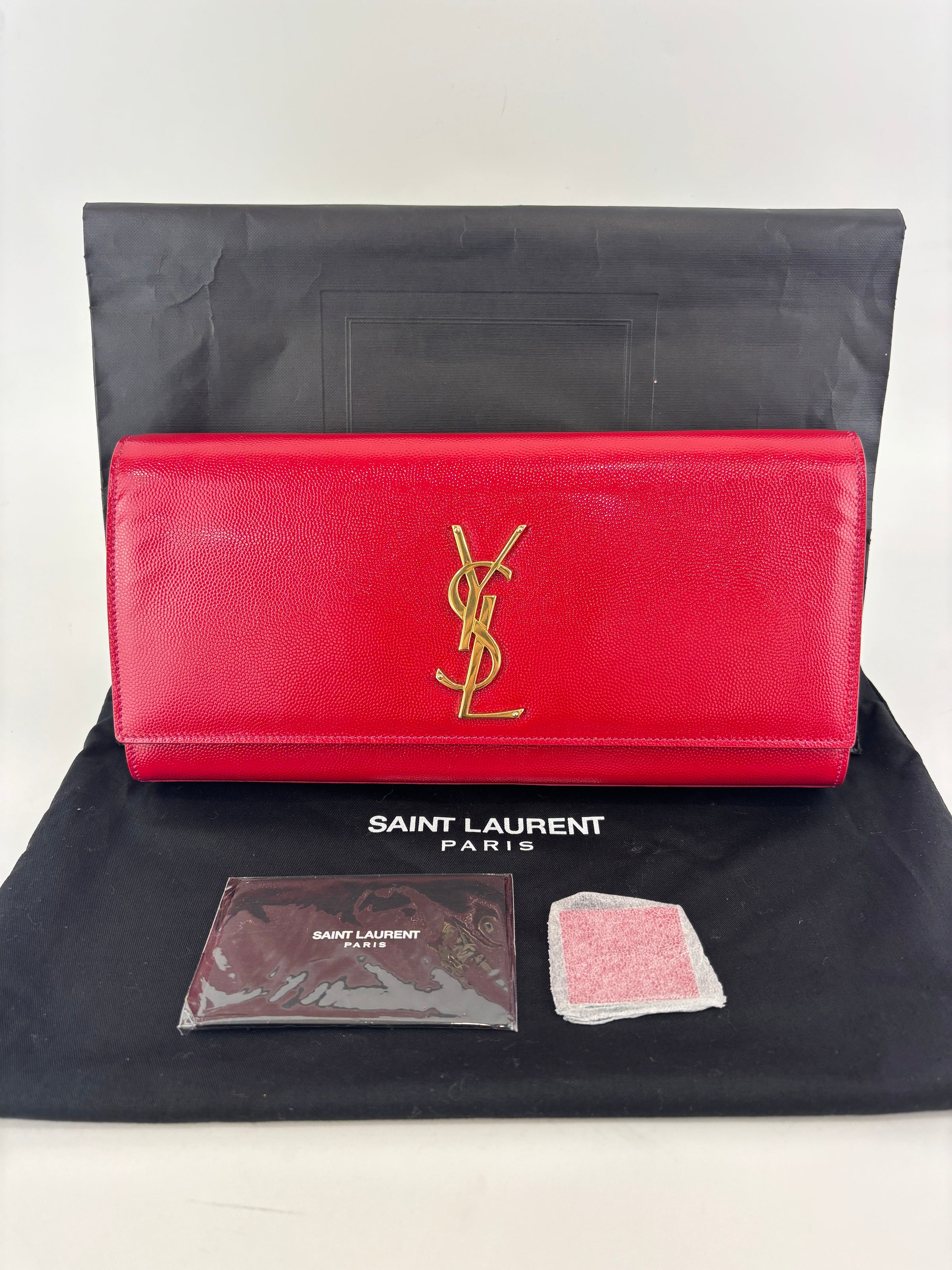 326079 Classic Cassandre Clutch Red Patent Leather