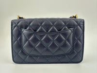 22A Pocket Twins Navy Caviar Wallet on Chain GHW