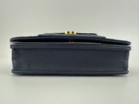 22A Pocket Twins Navy Caviar Wallet on Chain GHW