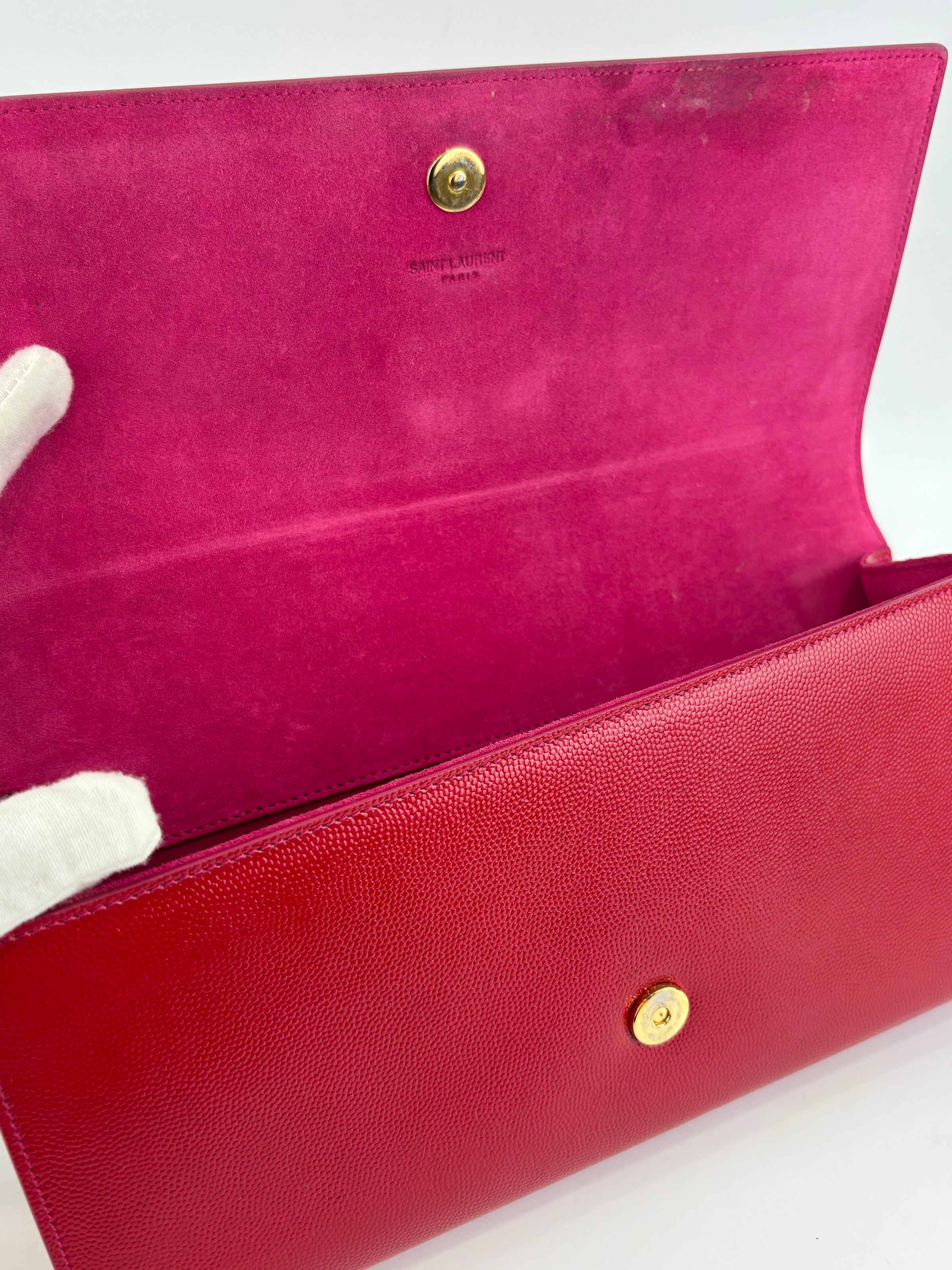 326079 Classic Cassandre Clutch Red Patent Leather