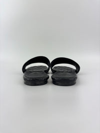 Amy Intrecciato Flat Sandals in Black Leather Size 39
