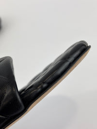 Amy Intrecciato Flat Sandals in Black Leather Size 39